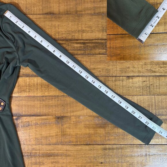 Michael Kors Olive Green Wrap Top with Buckle Detail -XS/S - Picture 7 of 8